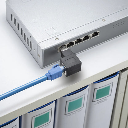 RJ-45L type conversion adapter (left-side output, Category 6A STP) ADT-RJ6A-LL
