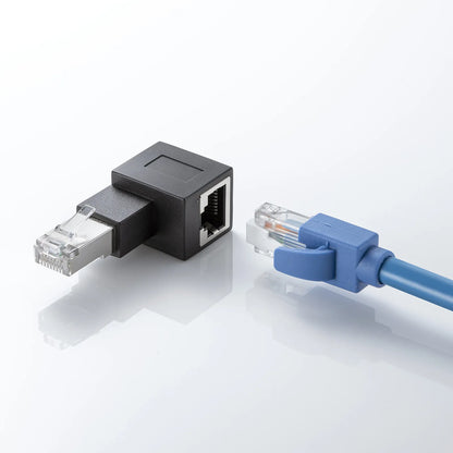 RJ-45L type conversion adapter (left-side output, Category 6A STP) ADT-RJ6A-LL