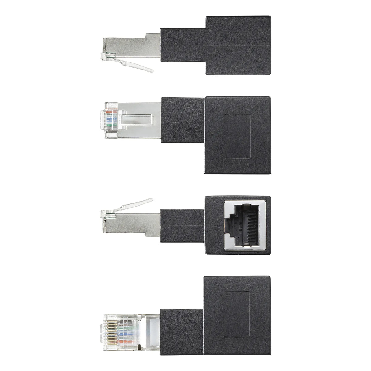 RJ-45L type conversion adapter (left-side output, Category 6A STP) ADT-RJ6A-LL
