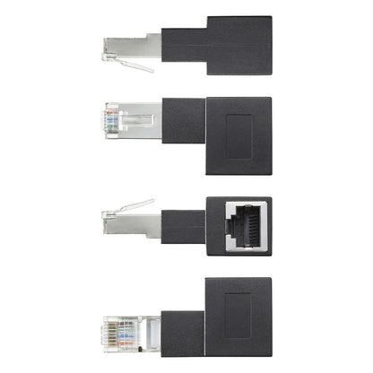 RJ-45L type conversion adapter (left-side output, Category 6A STP) ADT-RJ6A-LL