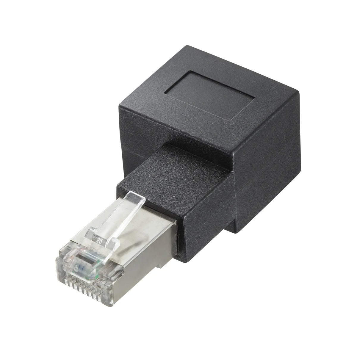 RJ-45L type conversion adapter (right-side output, Category 6A STP) ADT-RJ6A-LR
