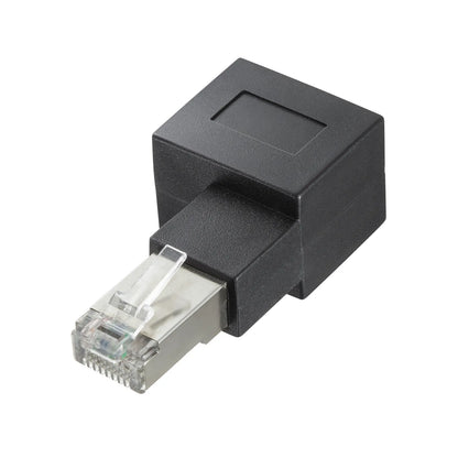 RJ-45L type conversion adapter (right-side output, Category 6A STP) ADT-RJ6A-LR