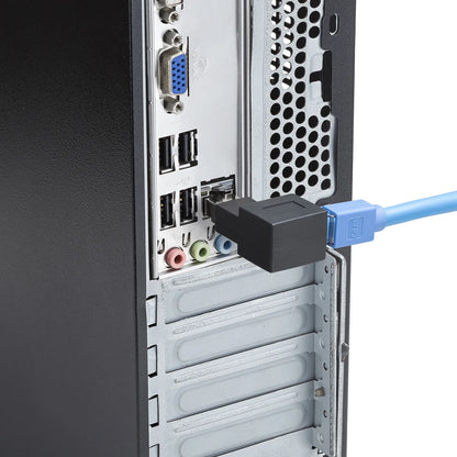 RJ-45L type conversion adapter (right-side output, Category 6A STP) ADT-RJ6A-LR
