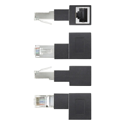 RJ-45L type conversion adapter (right-side output, Category 6A STP) ADT-RJ6A-LR