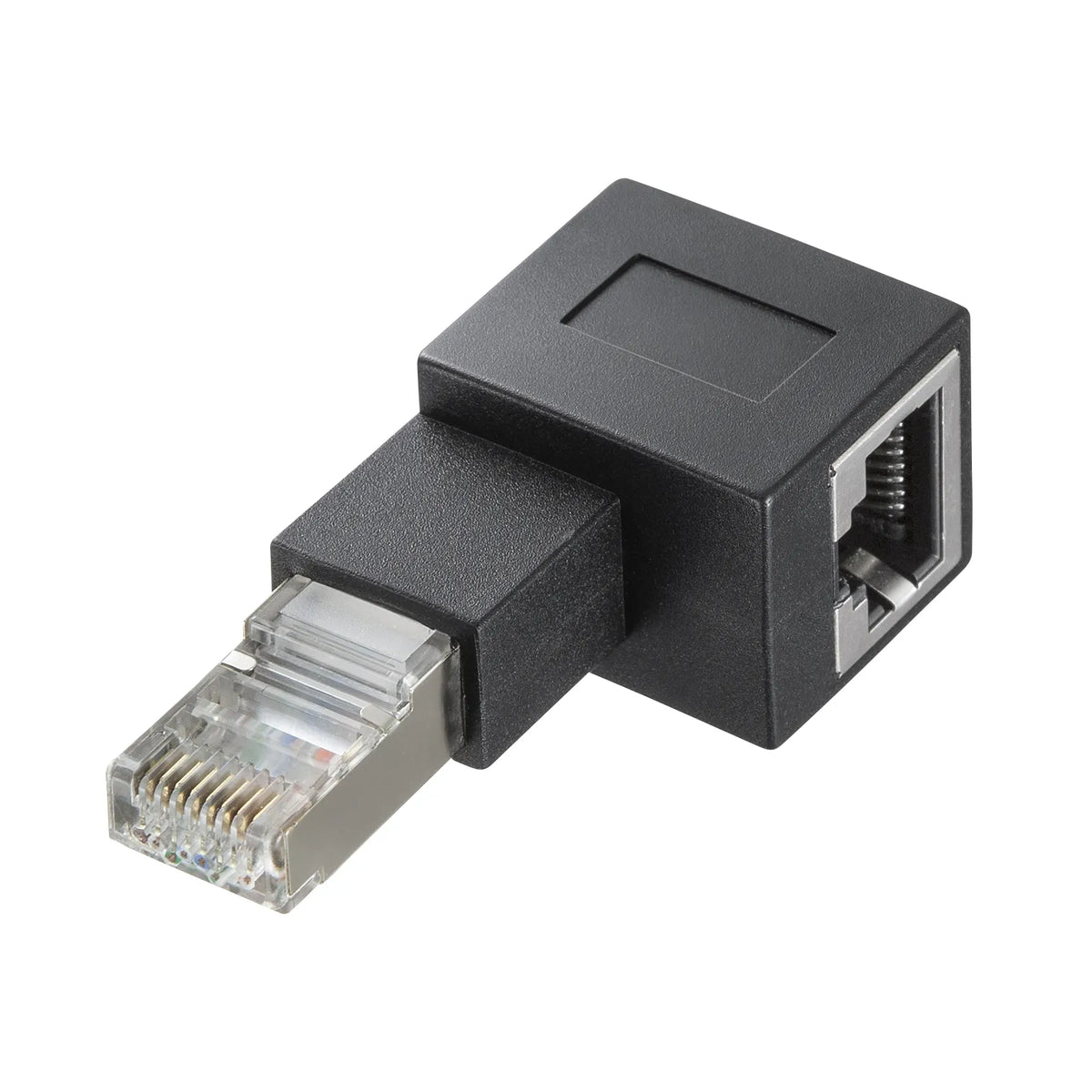 RJ-45L type conversion adapter (right-side output, Category 6A STP) ADT-RJ6A-LR