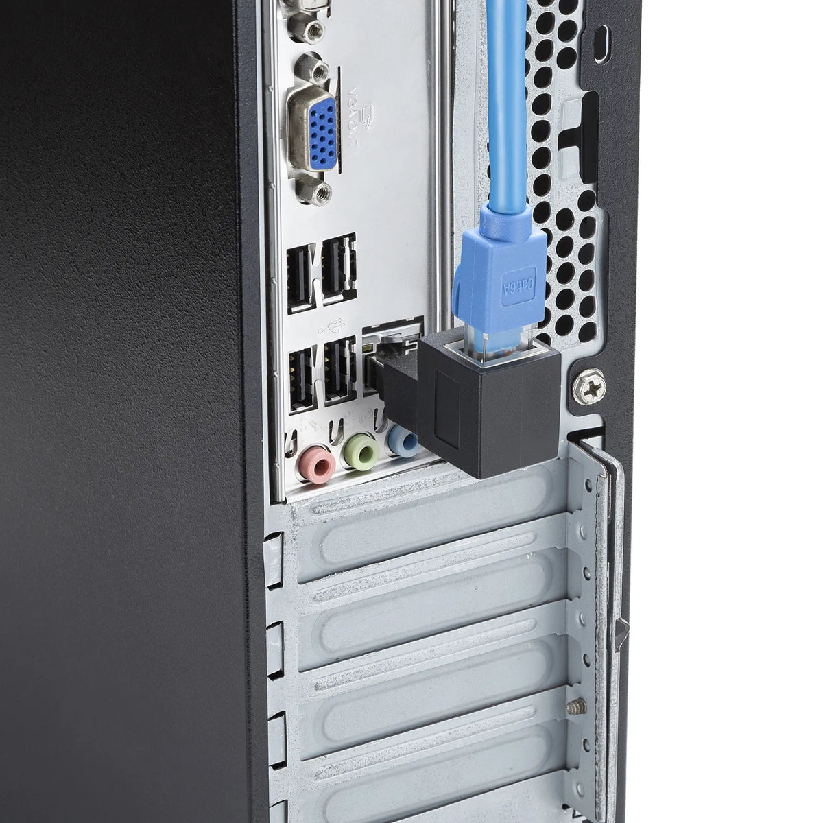 RJ-45L型変換アダプタ(上出し カテゴリ6A STP) ADT-RJ6A-LU