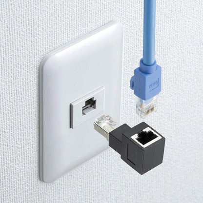 RJ-45L型変換アダプタ(上出し カテゴリ6A STP) ADT-RJ6A-LU