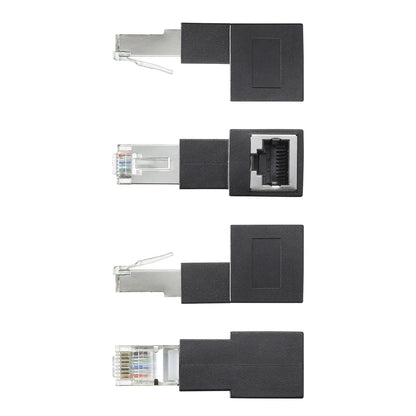 RJ-45L型変換アダプタ(上出し カテゴリ6A STP) ADT-RJ6A-LU