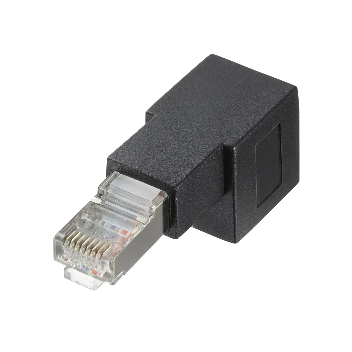 RJ-45L型変換アダプタ(上出し カテゴリ6A STP) ADT-RJ6A-LU