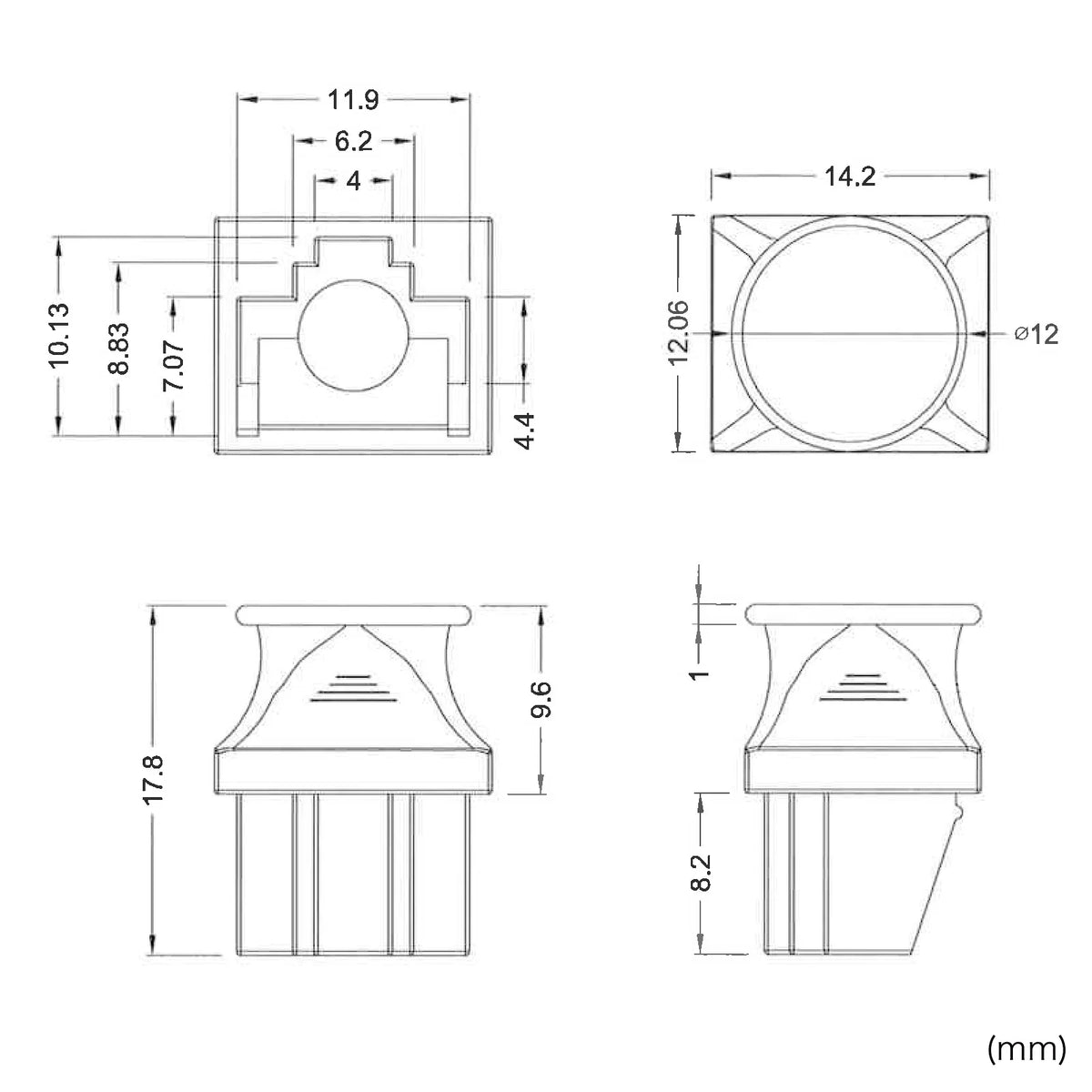 RJ-45ダストカバー ADT-RJDST2
