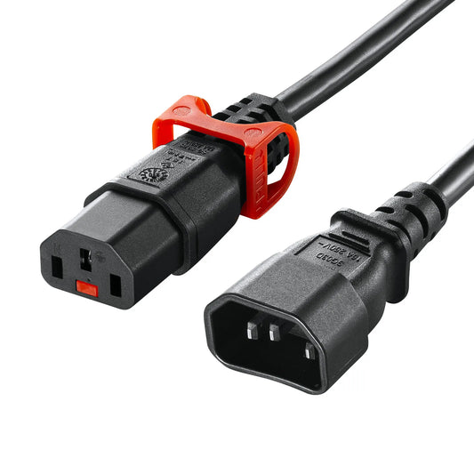 Anti-slip locking power cord lock plus (0.5m) APW15-C14C13LP-5
