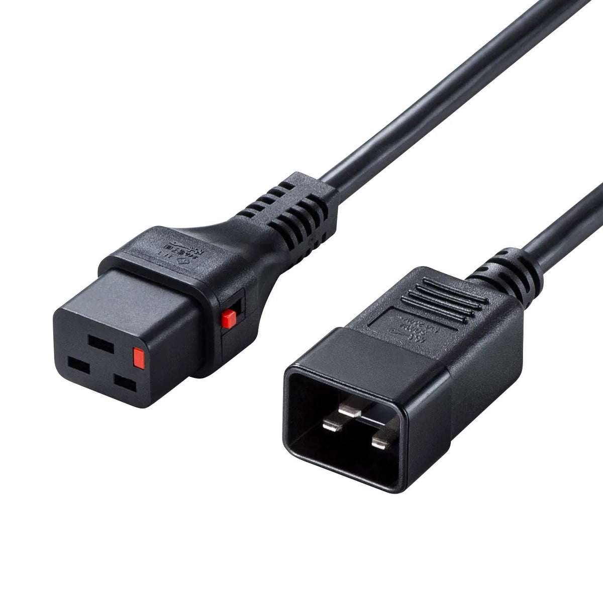 Power cord with anti-disconnection lock APW15-C20C19LK02