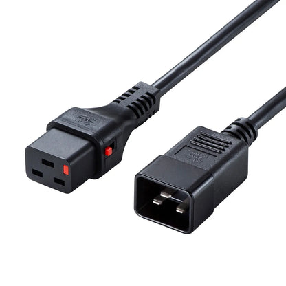 Power cord with anti-disconnection lock APW15-C20C19LK03
