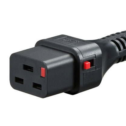 Power cord with anti-disconnection lock APW15-C20C19LK03