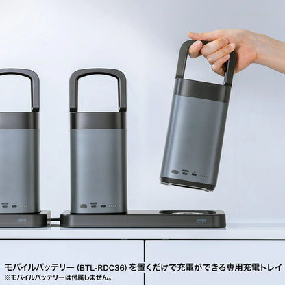 ハンドル一体型モバイルバッテリー専用充電トレイ（2台置き用） BTL-RDC36CTR