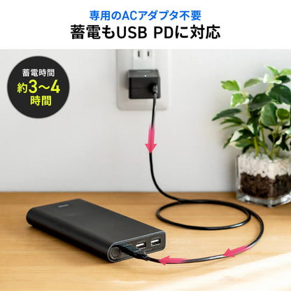 USB PD compatible mobile battery (19800mAh, PD60W) BTL-RDC37