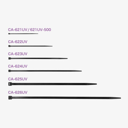 Cable ties (outdoor use, weather resistant, 150mm length, 3.6mm width, 50 pieces) CA-622UV