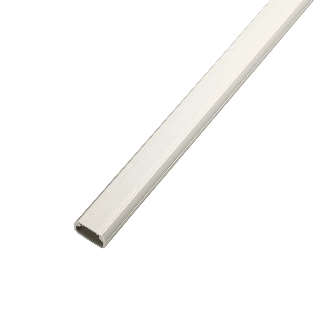 Wall-mounted cable molding (17mm width, square shape, milky white) CA-KK17MW
