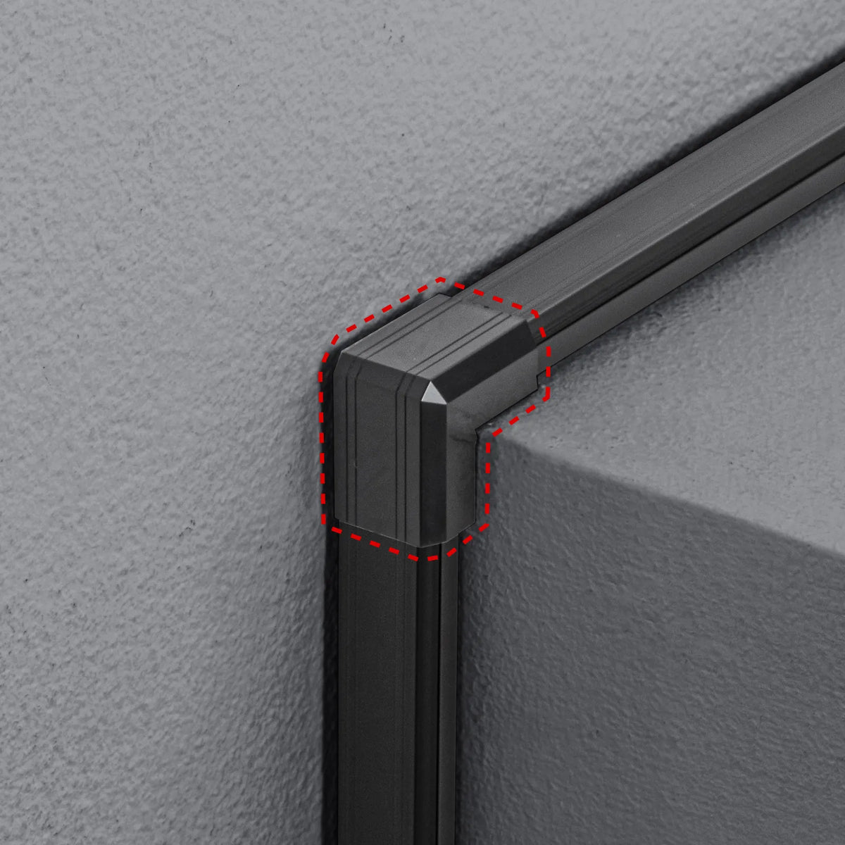Cable cover for CA-KK22BK (22mm width, protruding corner, black) CA-KK22BKD