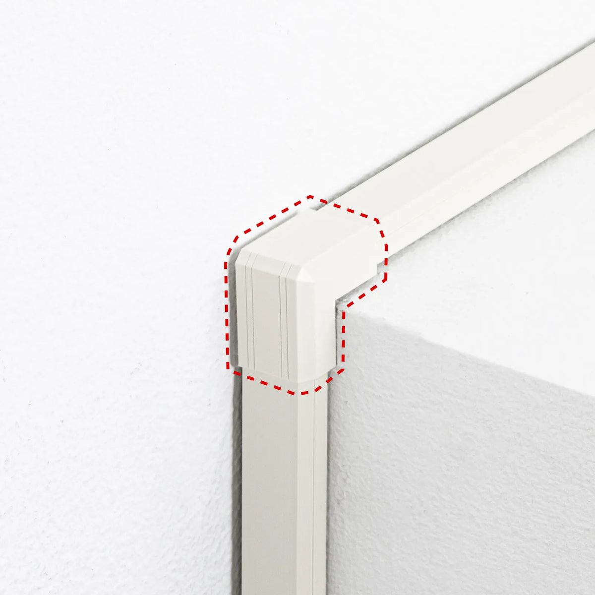 Cable cover for CA-KK22MW (22mm width, protruding corner, milky white) CA-KK22MWD