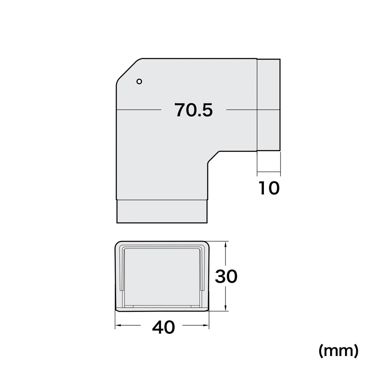 Wiring duct (flat L-shaped, white) CA-KK40L