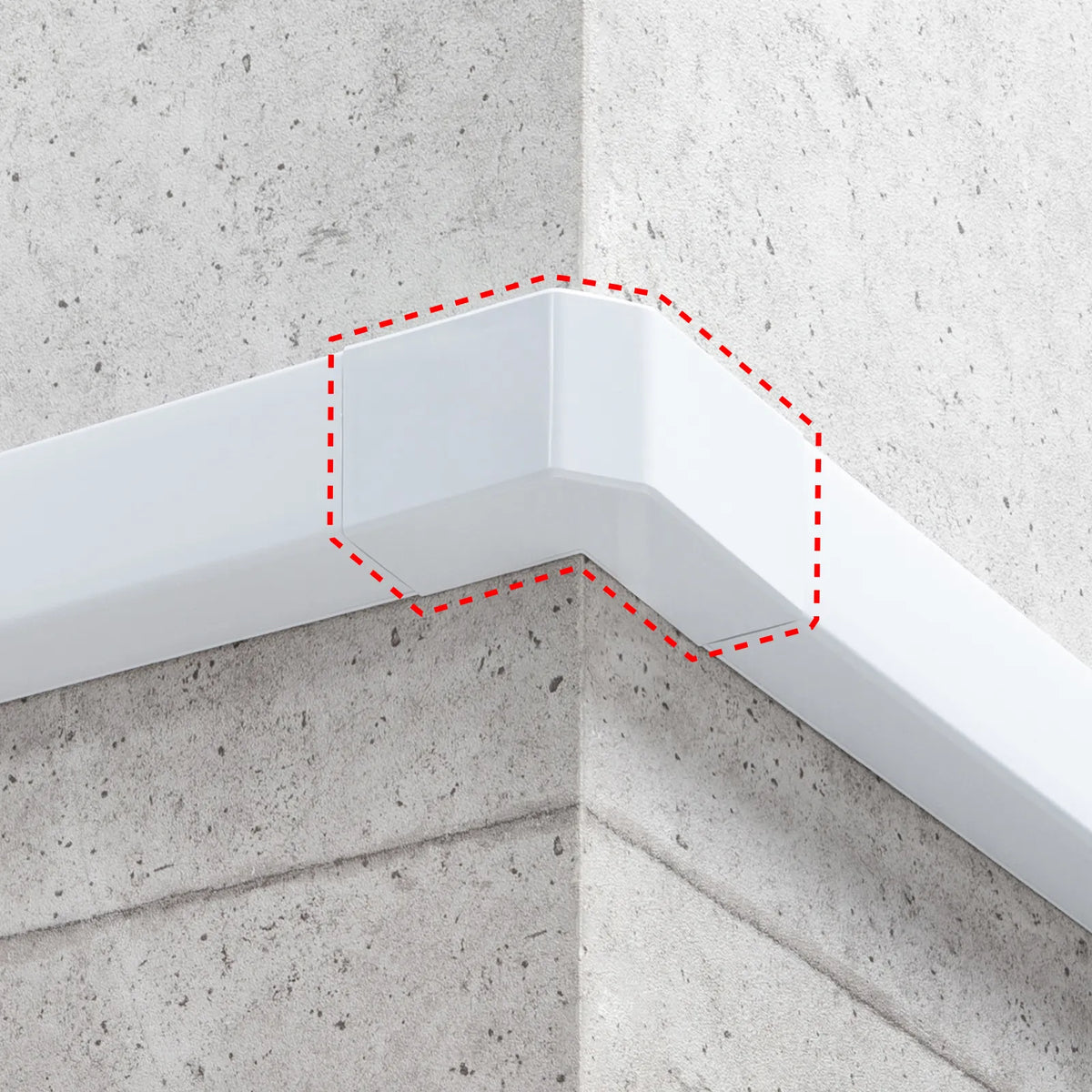 Wiring duct (indoor/outdoor L-shaped, white) CA-KK60DR