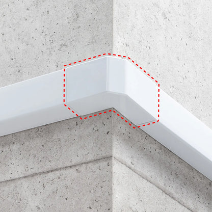 Wiring duct (indoor/outdoor L-shaped, white) CA-KK60DR
