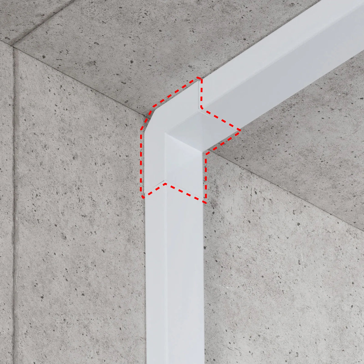 Wiring duct (indoor/outdoor L-shaped, white) CA-KK60DR