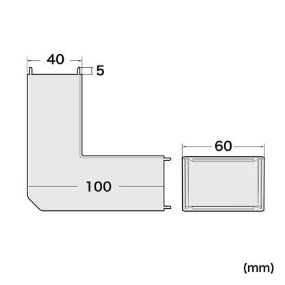 Wiring duct (indoor/outdoor L-shaped, white) CA-KK60DR