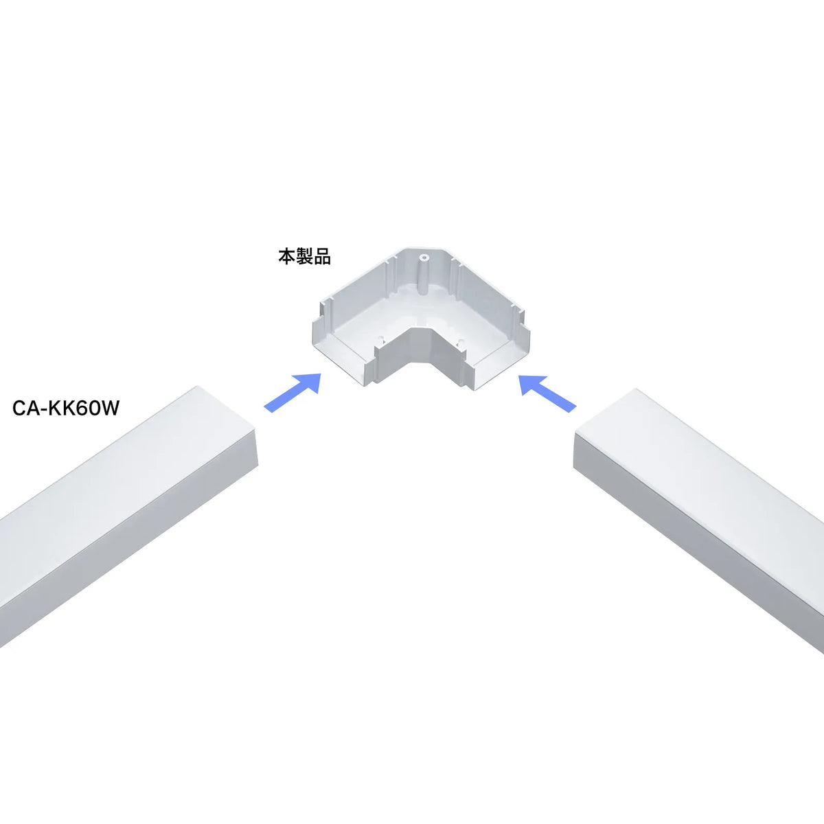 Wiring duct (flat L-shaped, white) CA-KK60L