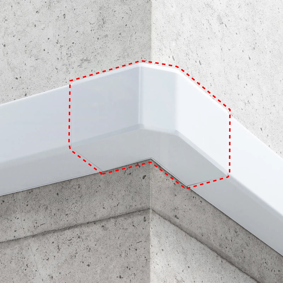 Wiring duct (indoor/outdoor L-shaped, white) CA-KK80DR