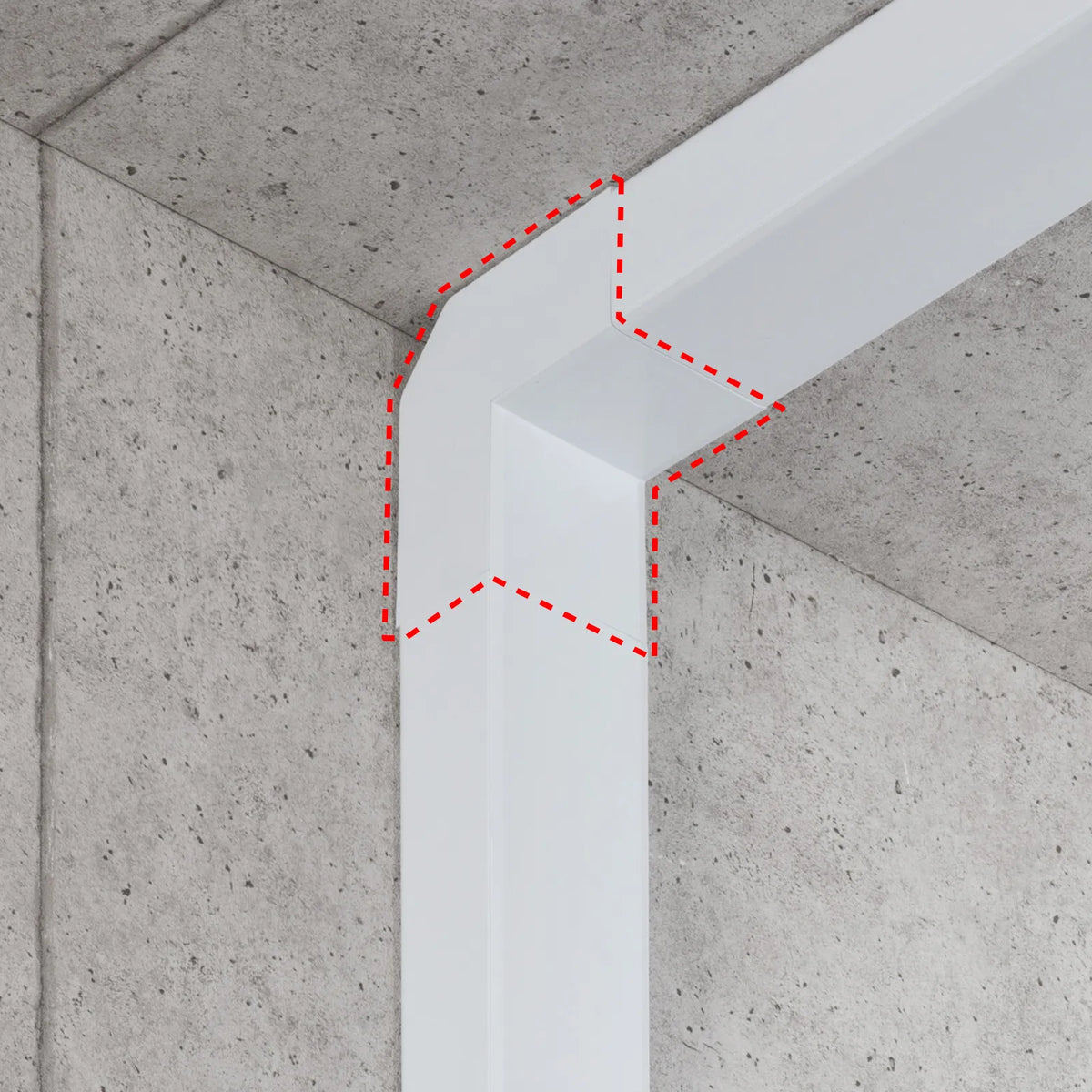 Wiring duct (indoor/outdoor L-shaped, white) CA-KK80DR