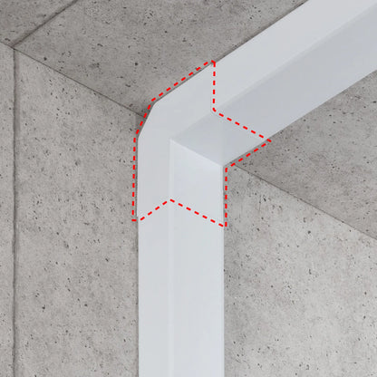 Wiring duct (indoor/outdoor L-shaped, white) CA-KK80DR