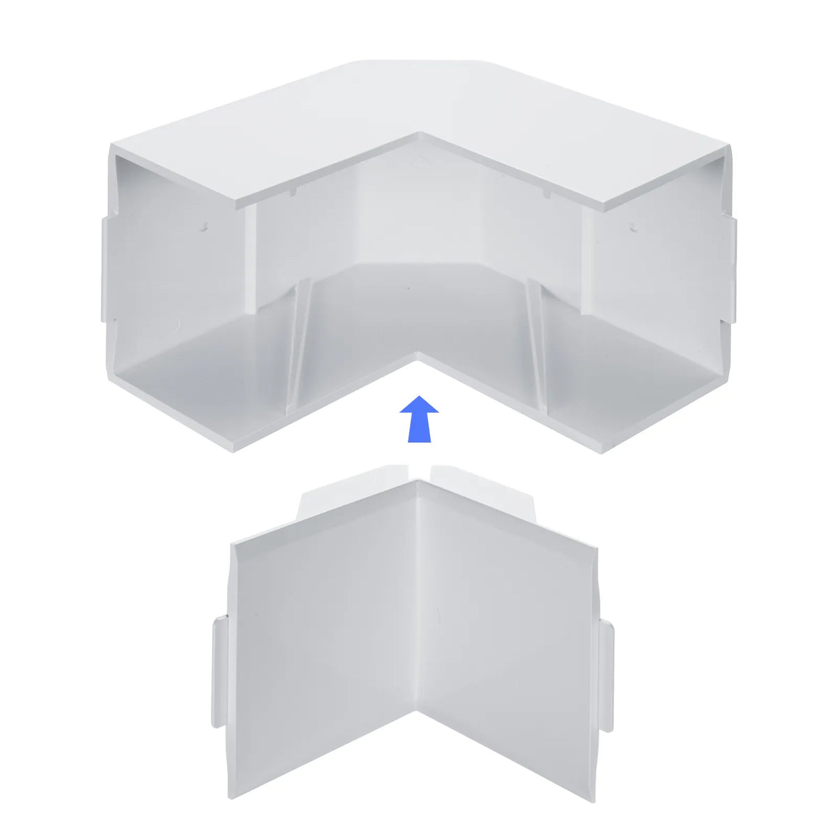 Wiring duct (indoor/outdoor L-shaped, white) CA-KK80DR