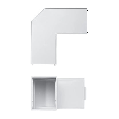Wiring duct (indoor/outdoor L-shaped, white) CA-KK80DR
