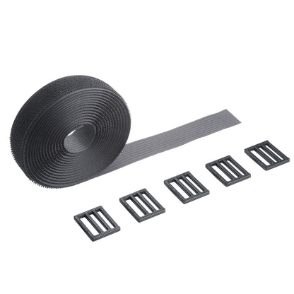 Velcro cable ties (25mm width, 3m length, black, with dedicated hooks) CA-MF10BK