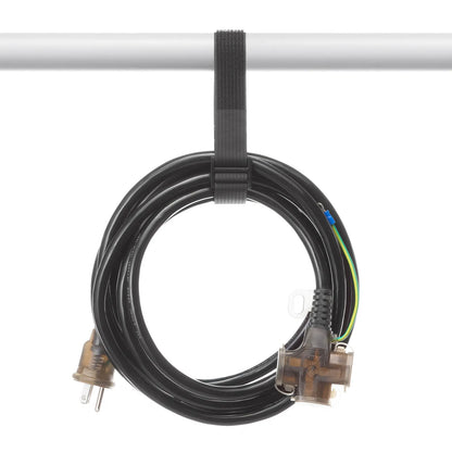 Velcro cable ties (25mm width, 3m length, black, with dedicated hooks) CA-MF10BK