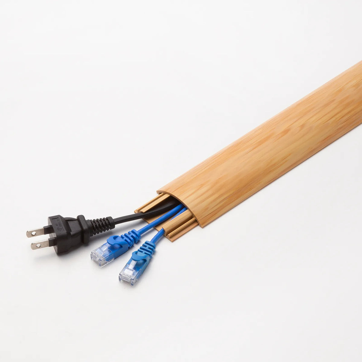 Floor cable molding (50mm width, 1m length, natural wood grain) CA-R50NM