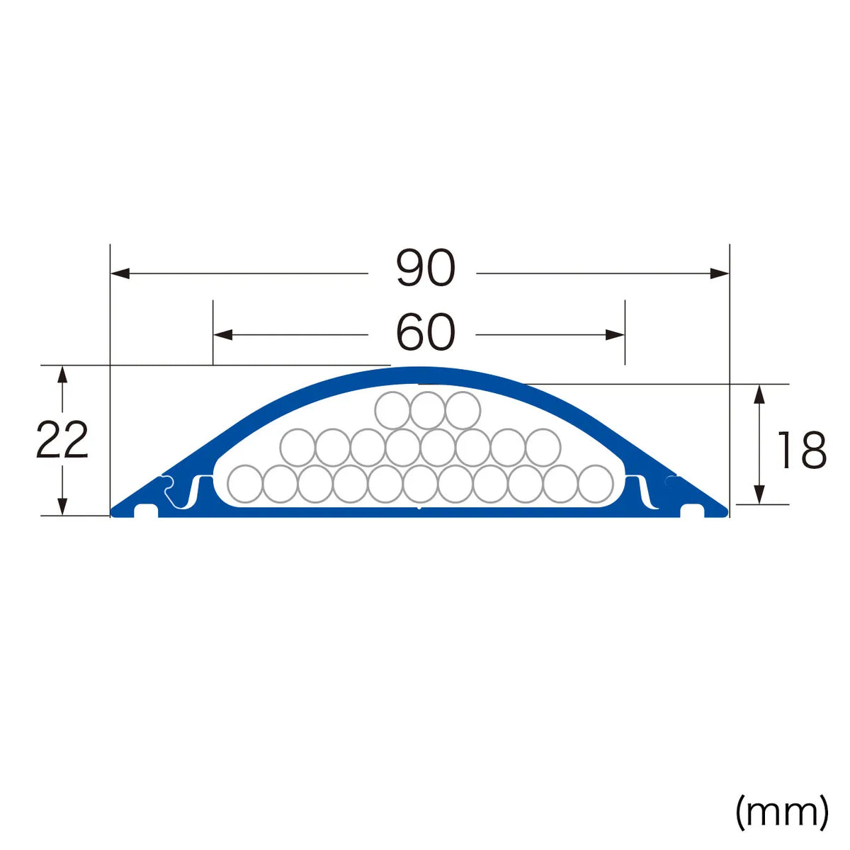 Cable cover (gray, 1m) CA-R90GY