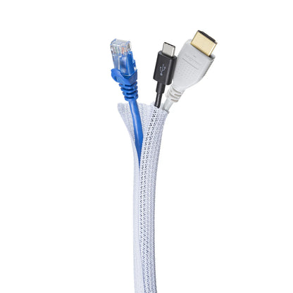 Braided Cable Sleeve (White, 2m roll, 13mm inner diameter) CA-SL13W2