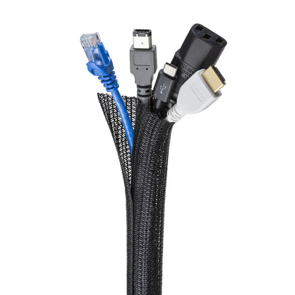 Braided Cable Sleeve (Black, 2m roll, 25mm inner diameter) CA-SL25BK2