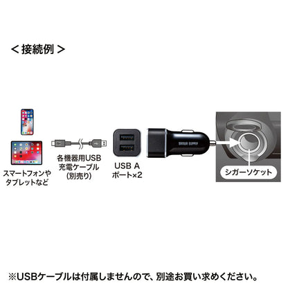 Car Charger (2 Ports, 4.8A) CAR-CHR74U