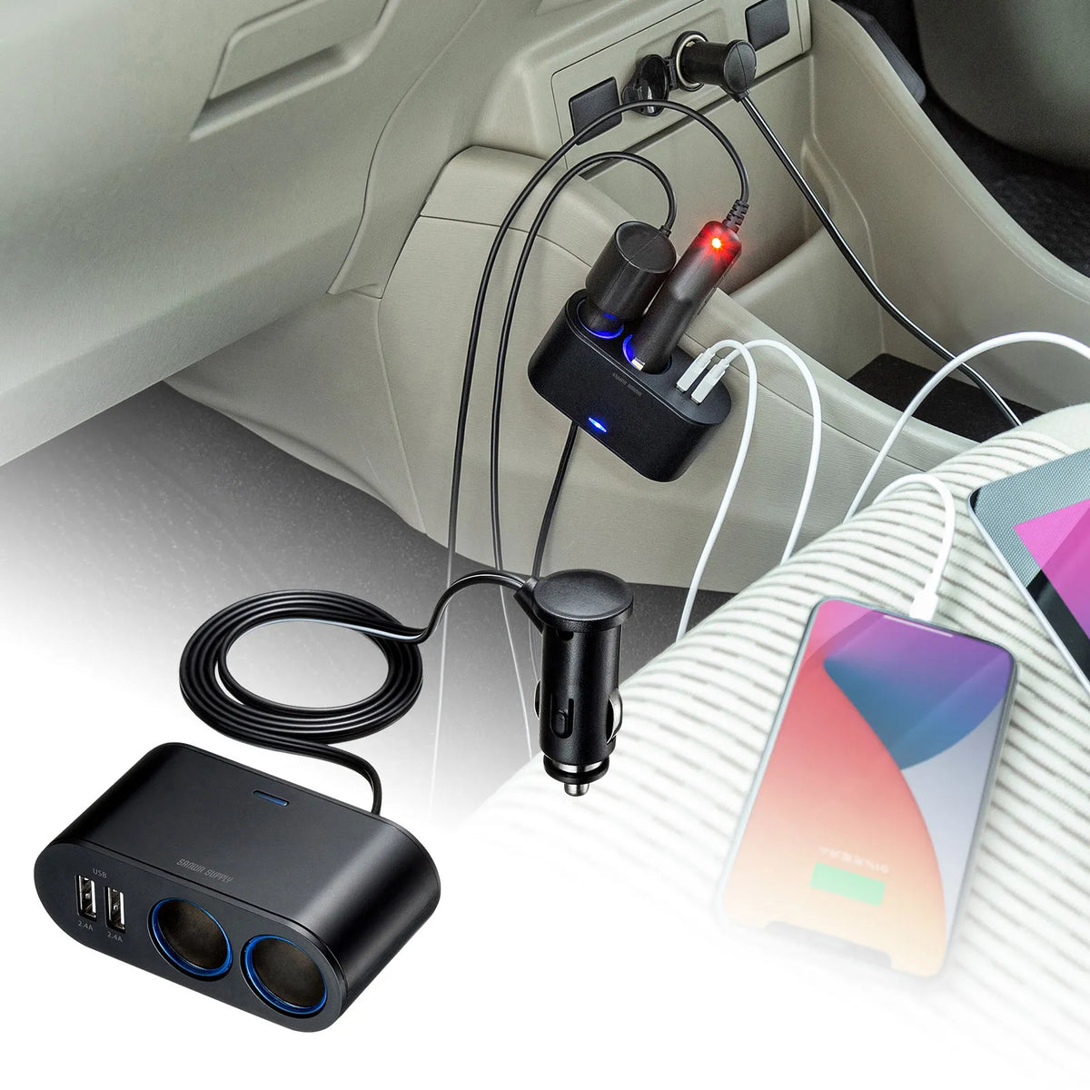 Dual USB Socket with Charger (2 Ports, 4.8A) CAR-CHR78CUN