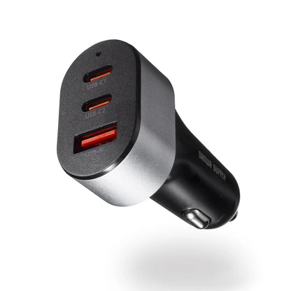 USB Power Delivery compatible car charger (3 ports, 67W) CAR-CHR83CPD