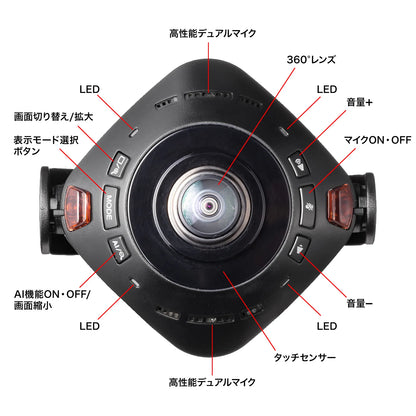 360-degree webcam with built-in speaker CMS-V71BK