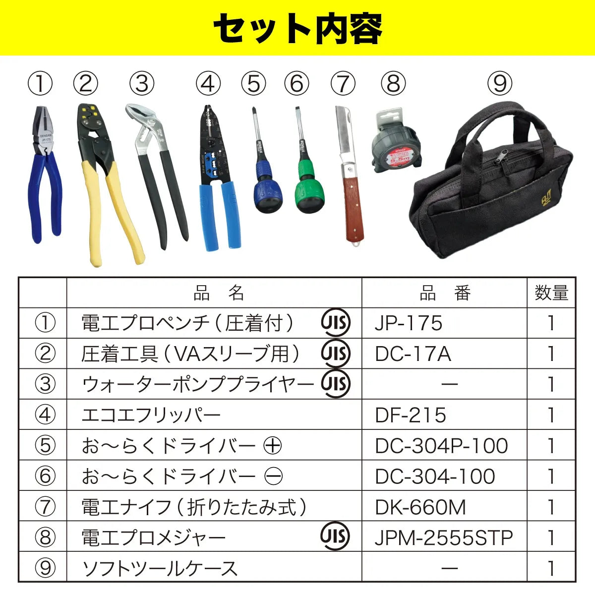 Electrician's Skill Test Tool Kit D-KIT-G
