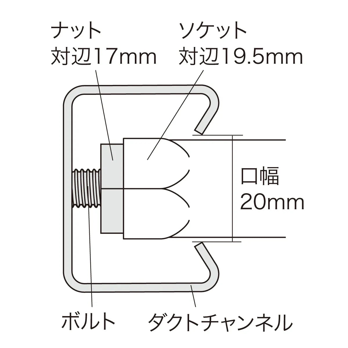 Through-socket hammer DCH-190S