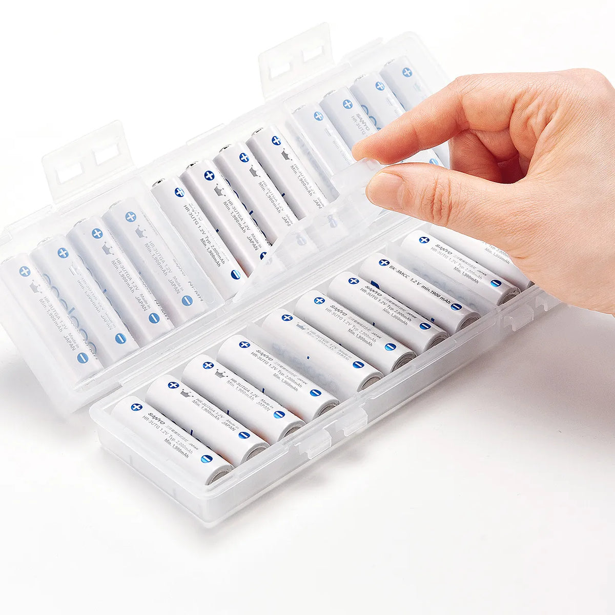 Battery case (AA size only, high capacity, clear) DG-BT7C