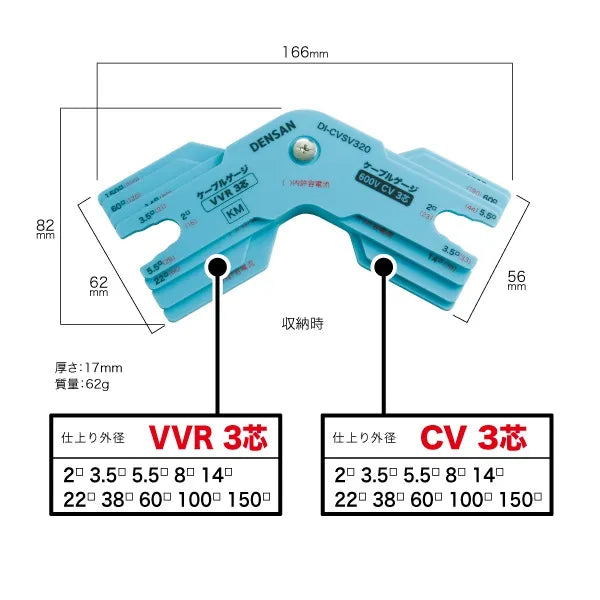 Cable gauge DI-CVSV320