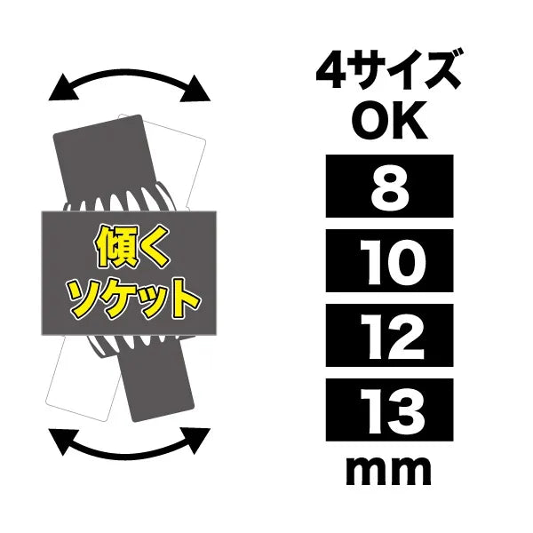 Double-ended socket wrench (short type) DR-0813S-FA